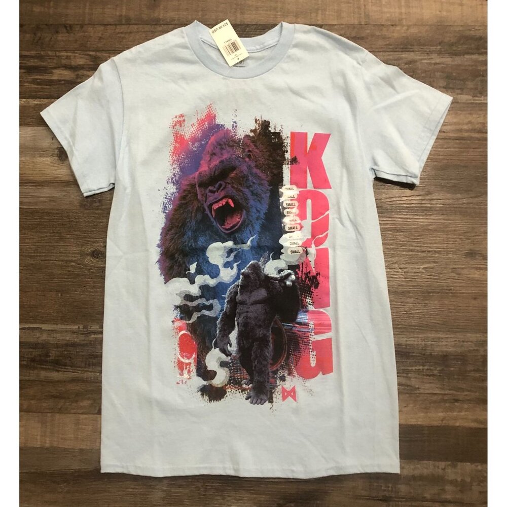 Godzilla X Kong - Kong Roar T-Shirt Adult Small Blue New with Tags
